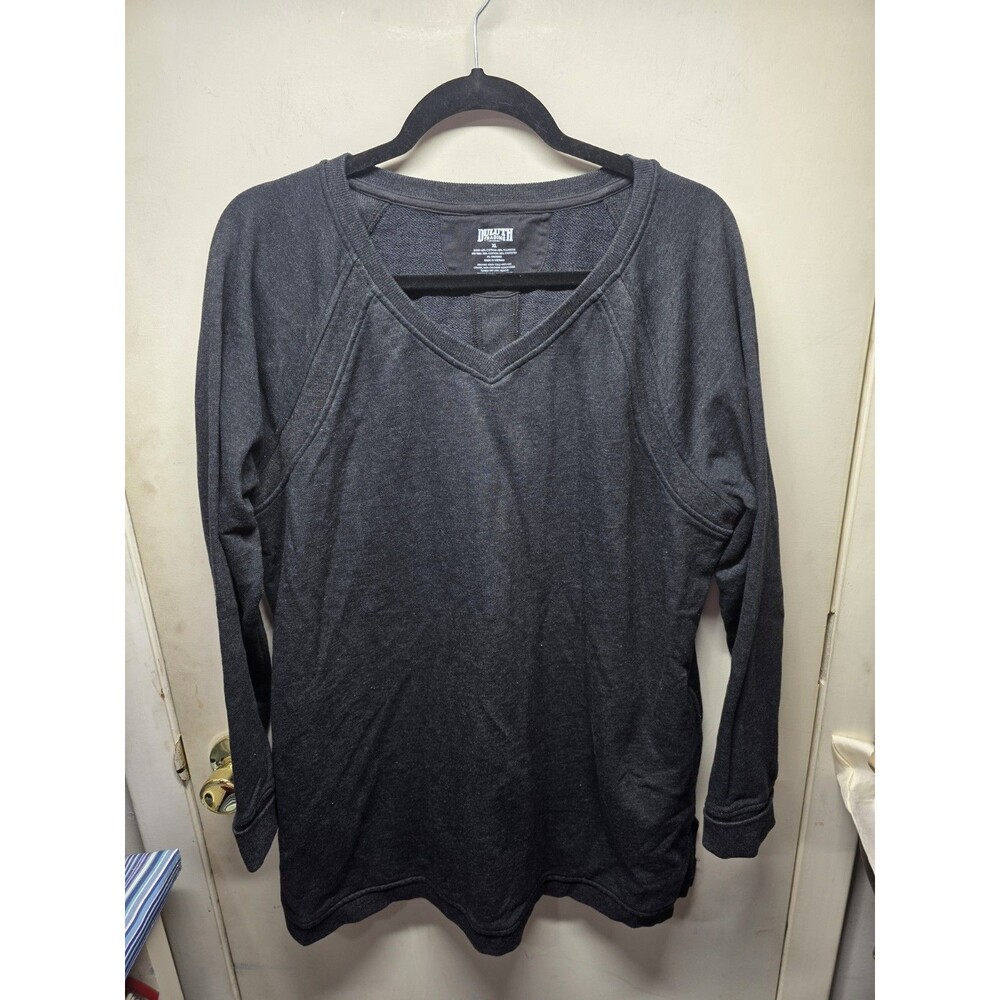 Duluth Trading Co Ooh-La-Loop Charcoal Gray V-Neck Sweatshirt Women’s XL